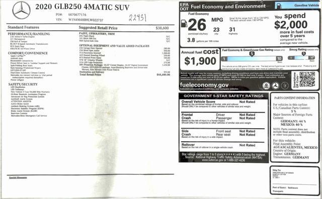 Used cars for sale 2020 Mercedes-Benz GLB 250 4MATIC, price is 28999, vin W1N4M4HB9LW022737 in Alexandria, VA, dealer name is Select Auto Imports Best Dream car image